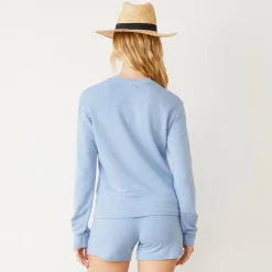Supersoft|Sets*MONROW Supersoft Crew Neck Sweatshirt SOFTBLUE