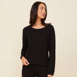 Supersoft|Sweatshirts*MONROW Supersoft Crew Neck Sweatshirt - Color BLACK