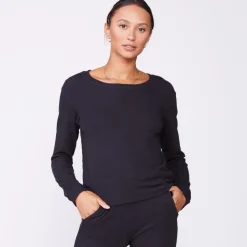 Supersoft|Sweatshirts*MONROW Supersoft Crew Neck Sweatshirt -Faded Black Color FADEDBLACK
