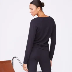 Supersoft|Sweatshirts*MONROW Supersoft Crew Neck Sweatshirt -Faded Black Color FADEDBLACK