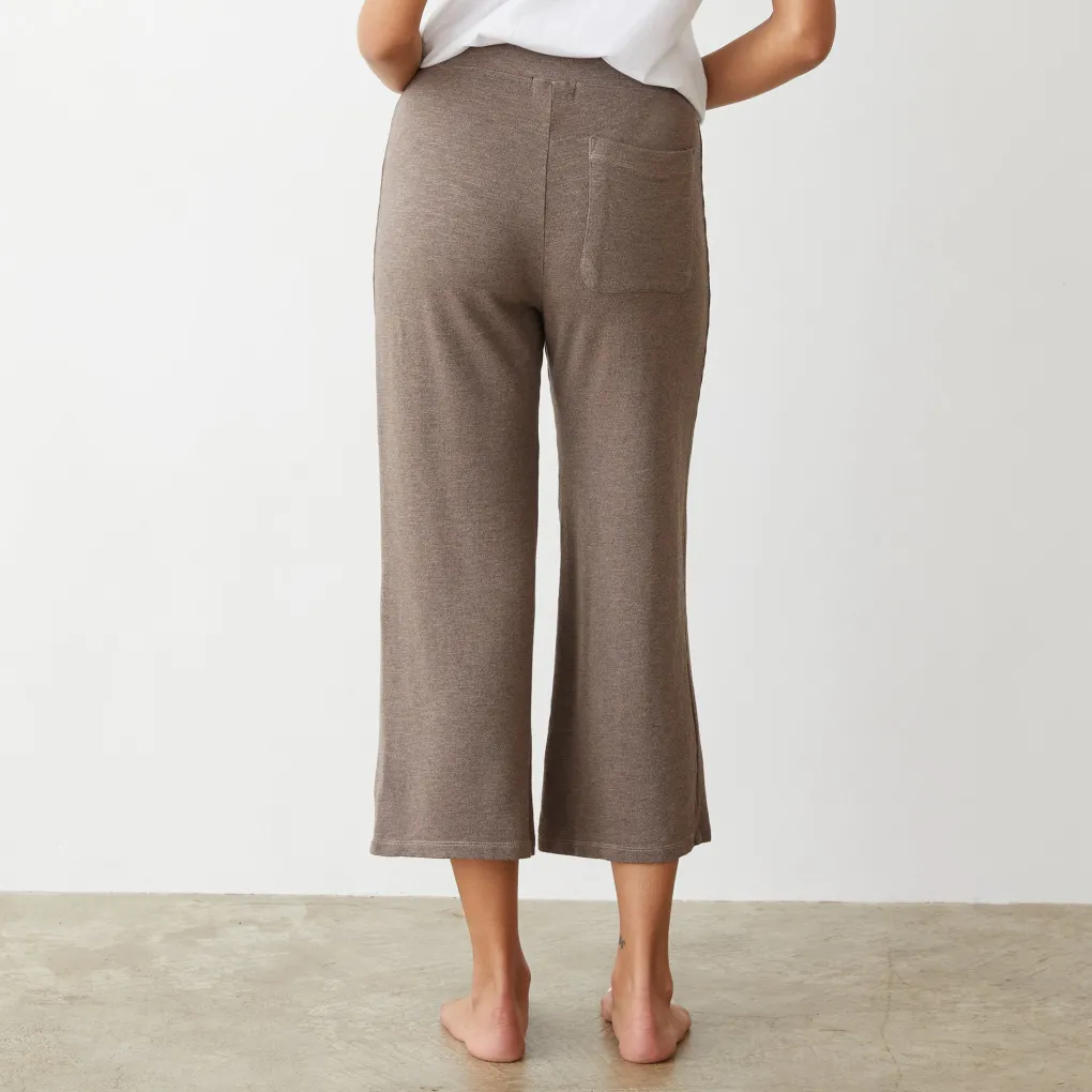 Supersoft|Sweats*MONROW Supersoft Crop Lounge Pant PECAN