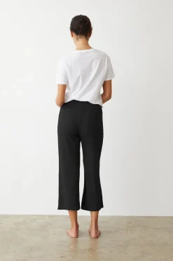 Supersoft|Sweats*MONROW Supersoft Crop Lounge Pant BLACK