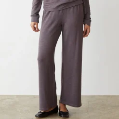 Supersoft|Sweats*MONROW Supersoft Crop Straight Leg Sweat DUSTYPLUM