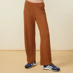 Supersoft|Sweats*MONROW Supersoft Crop Straight Leg Sweat BROWNSUGAR