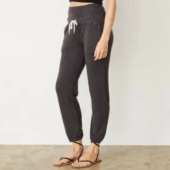 Supersoft|Sweats*MONROW Supersoft Double Waist Sweat WASHEDBLACK