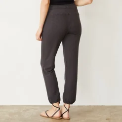 Supersoft|Sweats*MONROW Supersoft Double Waist Sweat WASHEDBLACK