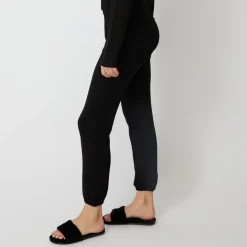 Supersoft*MONROW Supersoft Elastic Waist Sweats BLACK