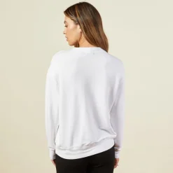 Sweatshirts*MONROW Supersoft Fleece Boyfriend Sweatshirt WHITE