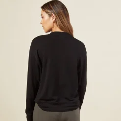 Sweatshirts*MONROW Supersoft Fleece Boyfriend Sweatshirt BLACK