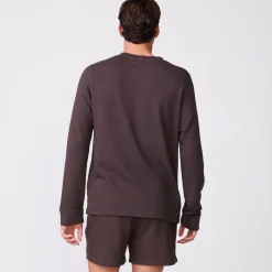 Mens Sale|Men's Sale*MONROW Supersoft Fleece Crew Neck Sweatshirt COCOA