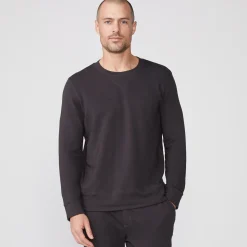 Mens Sale|Men's Sale*MONROW Supersoft Fleece Crew Neck Sweatshirt FADEDBLACK