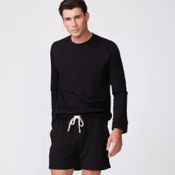 Mens Sale|Men's Sale*MONROW Supersoft Fleece Crew Neck Sweatshirt BLACK