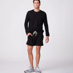 Mens Sale|Men's Sale*MONROW Supersoft Fleece Crew Neck Sweatshirt BLACK