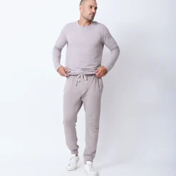 Men's Tops|Mens Sale*MONROW Supersoft Fleece Crew Neck Sweatshirt ACORN