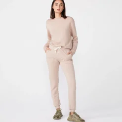 Sweats*MONROW Supersoft Fleece Girlfriend Sweats TAUPE
