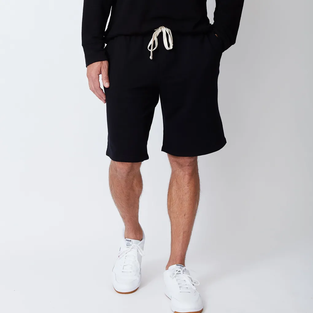 Men's Bottoms|Mens Sale*MONROW Supersoft Fleece Shorts BLACK