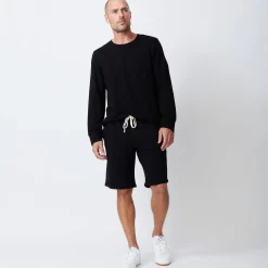 Men's Bottoms|Mens Sale*MONROW Supersoft Fleece Shorts BLACK