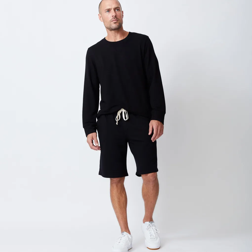 Men's Bottoms|Mens Sale*MONROW Supersoft Fleece Shorts BLACK