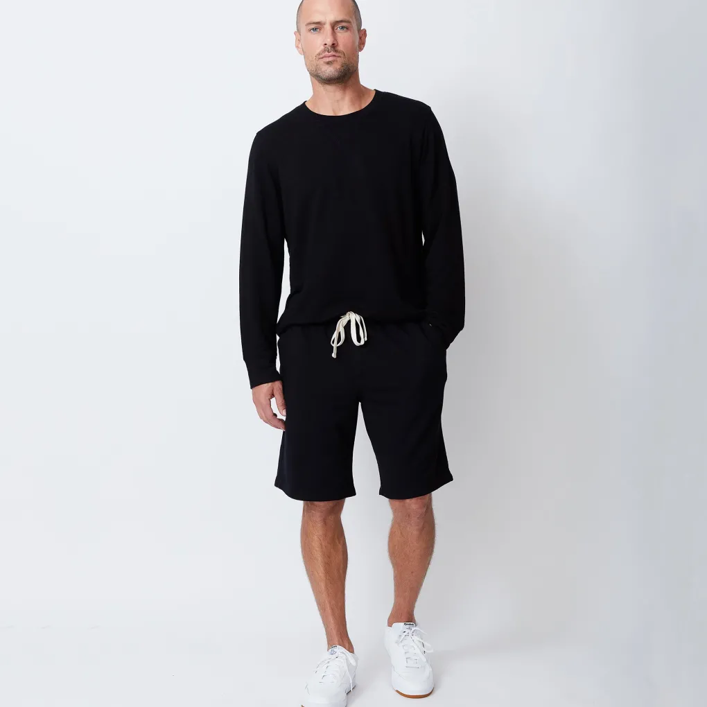 Men's Bottoms|Mens Sale*MONROW Supersoft Fleece Shorts BLACK