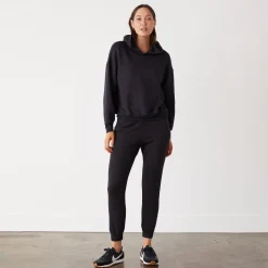 Supersoft|Hoodies*MONROW Supersoft Fleece Slouchy Pullover FADEDBLACK