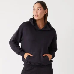 Supersoft|Hoodies*MONROW Supersoft Fleece Slouchy Pullover FADEDBLACK