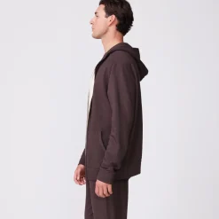 Mens Sale|Men's Sale*MONROW Supersoft Fleece Zip Up Hoody COCOA