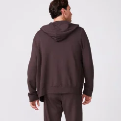 Mens Sale|Men's Sale*MONROW Supersoft Fleece Zip Up Hoody COCOA