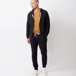 Mens Sale|Men's Sale*MONROW Supersoft Fleece Zip Up Hoody FADEDBLACK