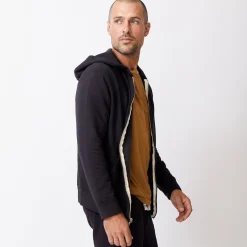 Mens Sale|Men's Sale*MONROW Supersoft Fleece Zip Up Hoody FADEDBLACK