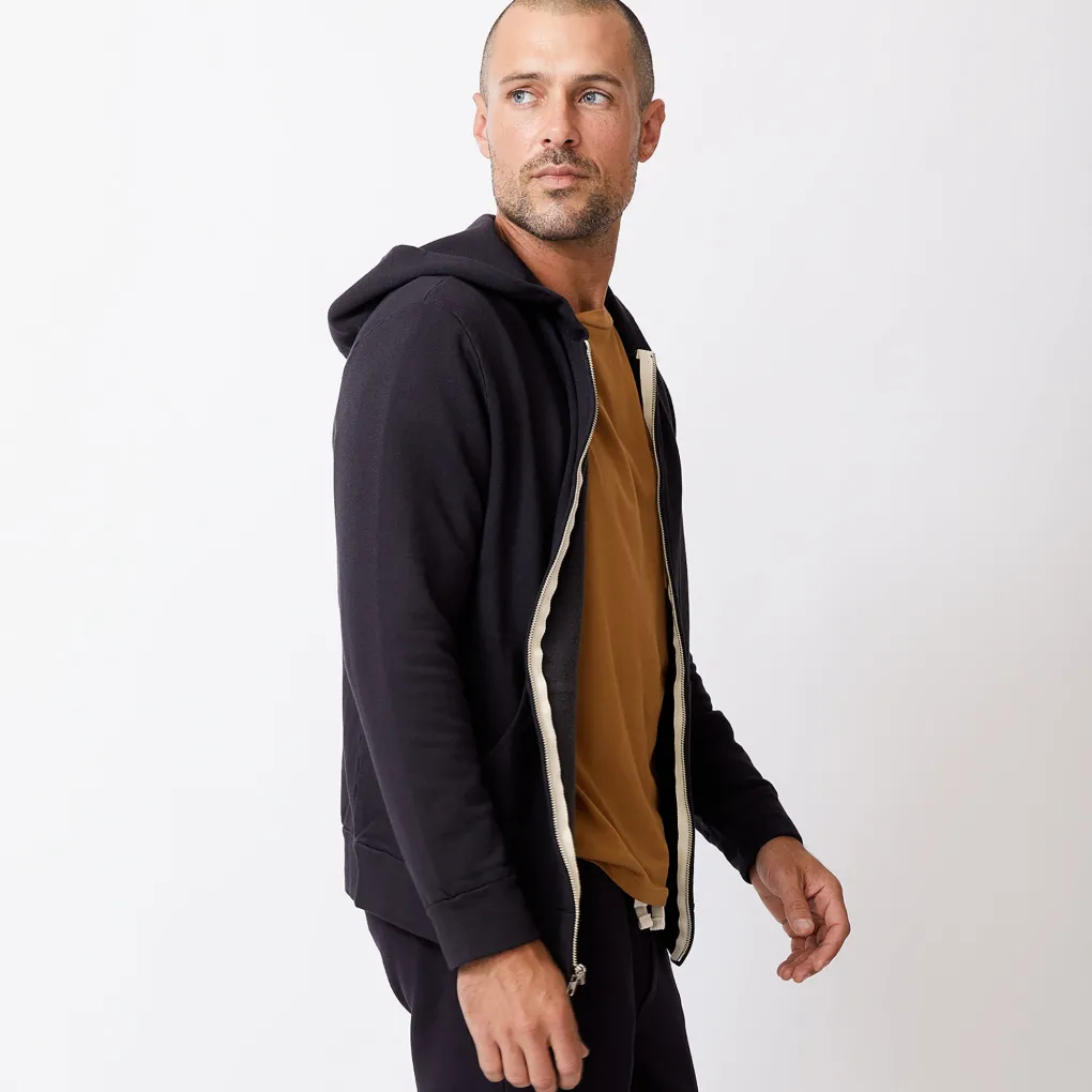 Mens Sale|Men's Sale*MONROW Supersoft Fleece Zip Up Hoody FADEDBLACK