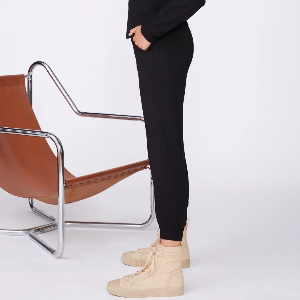 Supersoft|Sets*MONROW Supersoft Jogger BLACK