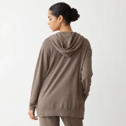 Supersoft|Zip-Up Hoodies*MONROW Supersoft Long Zip Up Hoody PECAN