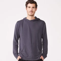Men's Tops|Mens Sale*MONROW Supersoft Pullover Hoody VINTAGEBLACK
