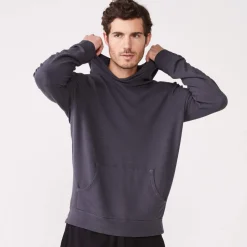 Men's Tops|Mens Sale*MONROW Supersoft Pullover Hoody VINTAGEBLACK