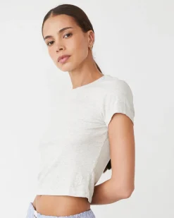 Travel Essentials|Tees*MONROW Supersoft Rib Mini Crew ASH