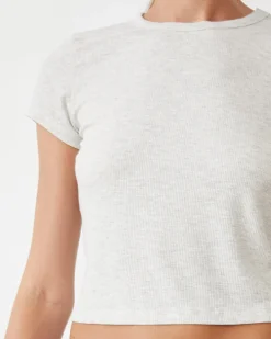 Travel Essentials|Tees*MONROW Supersoft Rib Mini Crew ASH