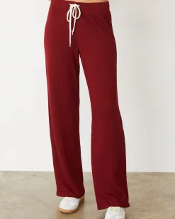 Supersoft|Sets*MONROW Supersoft Straight Leg Vintage Sweat RUBY