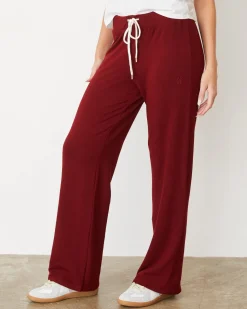 Supersoft|Sets*MONROW Supersoft Straight Leg Vintage Sweat RUBY