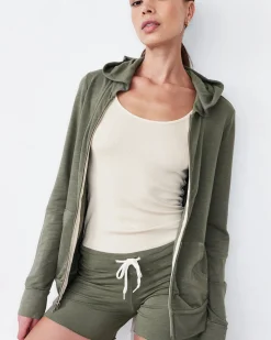 Supersoft|Zip-Up Hoodies*MONROW Supersoft Zip Up Hoody ARMY