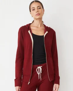 Supersoft|Sets*MONROW Supersoft Zip Up Hoody RUBY
