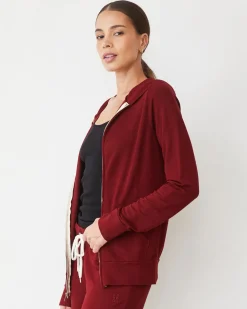 Supersoft|Sets*MONROW Supersoft Zip Up Hoody RUBY