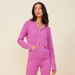 Supersoft|Zip-Up Hoodies*MONROW Supersoft Zip Up Hoody ACAI