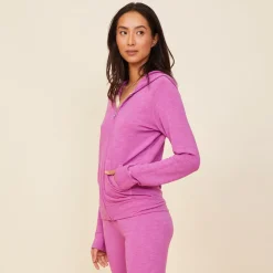 Supersoft|Zip-Up Hoodies*MONROW Supersoft Zip Up Hoody ACAI