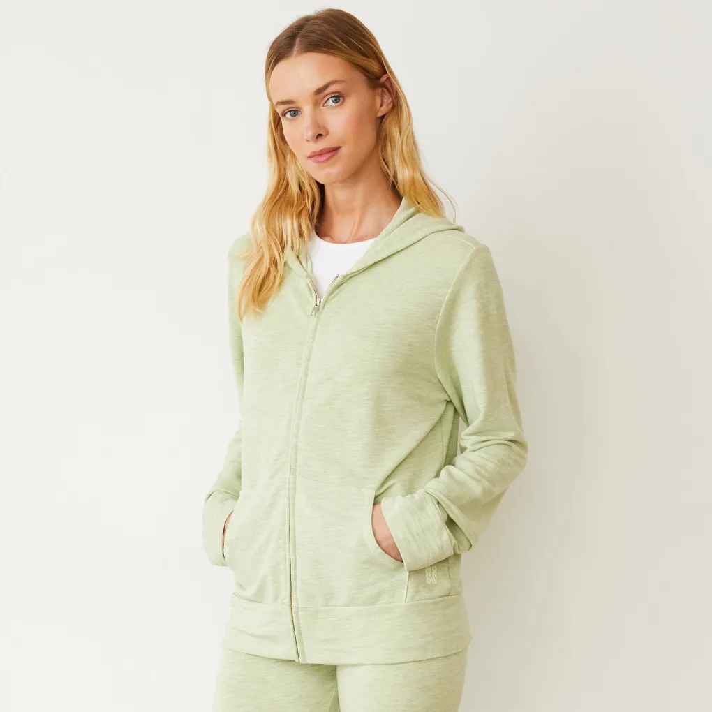 Supersoft|Zip-Up Hoodies*MONROW Supersoft Zip Up Hoody MATCHA