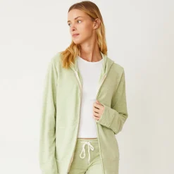 Supersoft|Zip-Up Hoodies*MONROW Supersoft Zip Up Hoody MATCHA