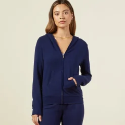 Supersoft|Sets*MONROW Supersoft Zip Up Hoody - Color NAVY