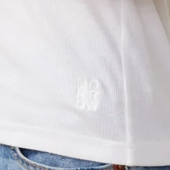 Long Sleeve*MONROW Supimafine Rib Long Sleeve Crew WHITE