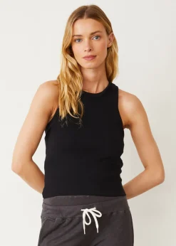 Tanks*MONROW Supimaluxe Rib High Neck Tank BLACK