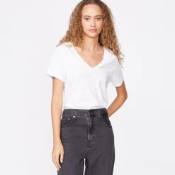 Tees*MONROW 90's V Neck WHITE