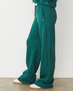 Travel Essentials|Sweats*MONROW Teddy Fleece Oversized Straight Leg Sweat FOREST